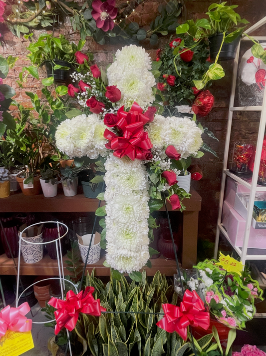 Sacred Cross Standing Spray