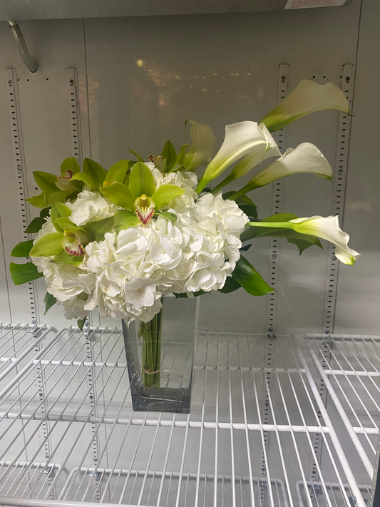 White Orchid & Calla Elegance