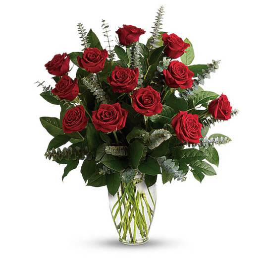 Elegant Crimson Rose Bouquet