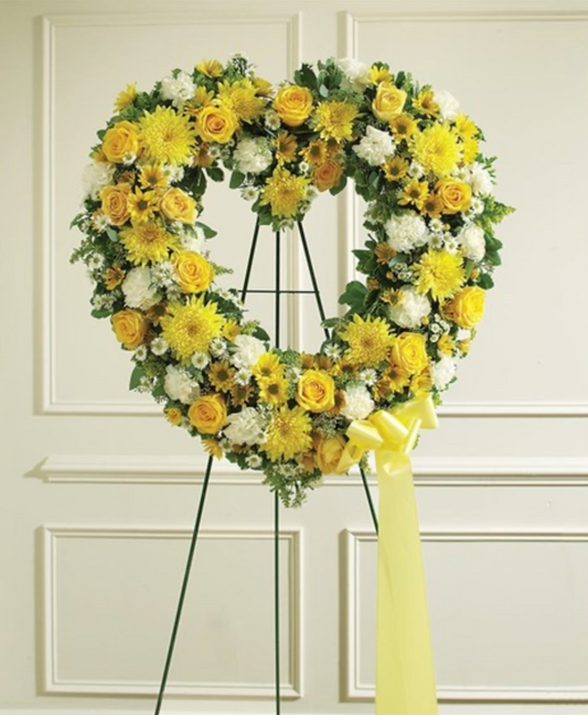 Golden Heart Remembrance Wreath