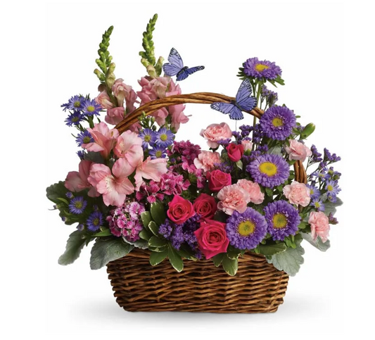 Vibrant Bloom Basket