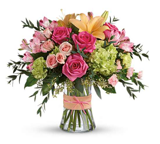 Rosy Meadow Vase