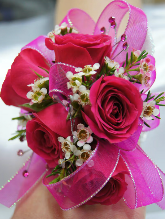 Ruby Glam Wrist Corsage