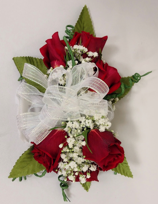 Classic Red Rose Wrist Corsage