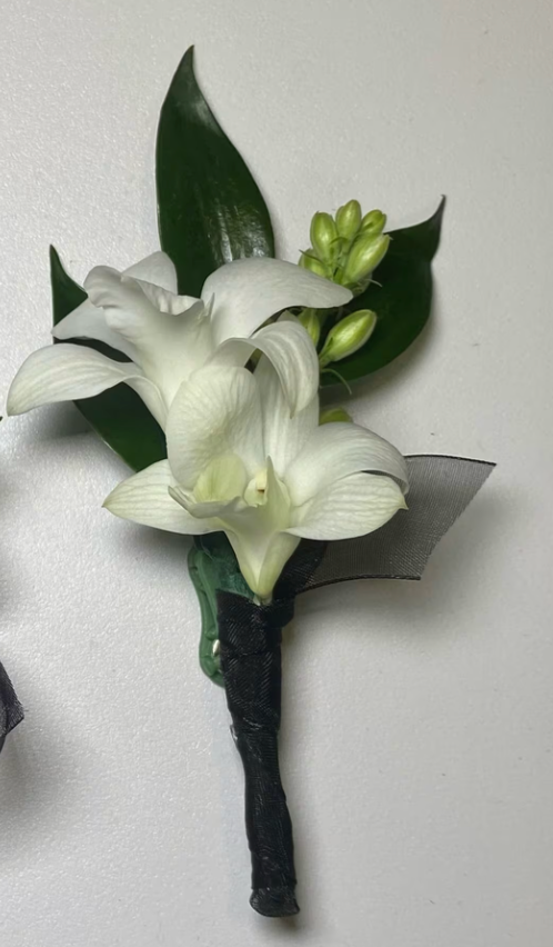 Ivory Orchid Boutonniere