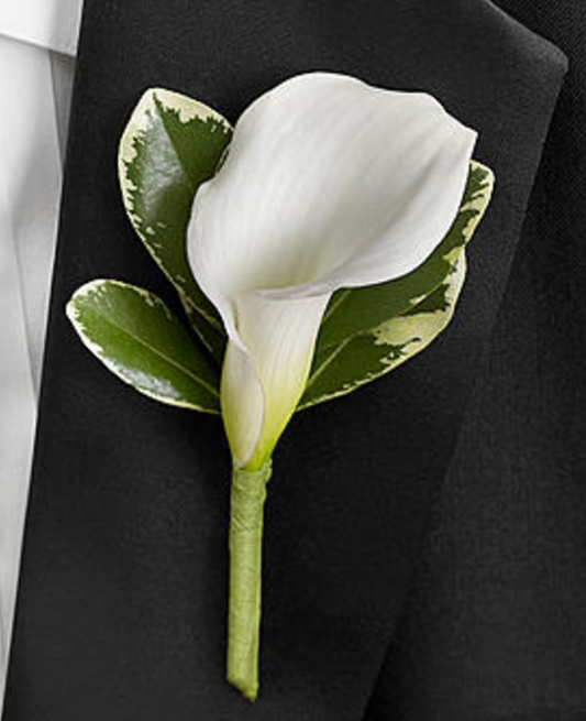 Classic Calla Lily Boutonniere
