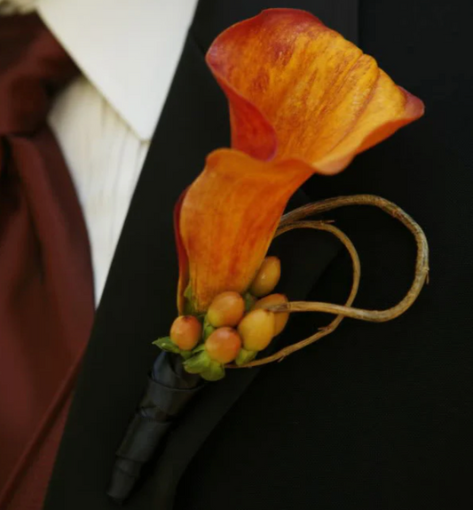 Sunset Calla Boutonniere
